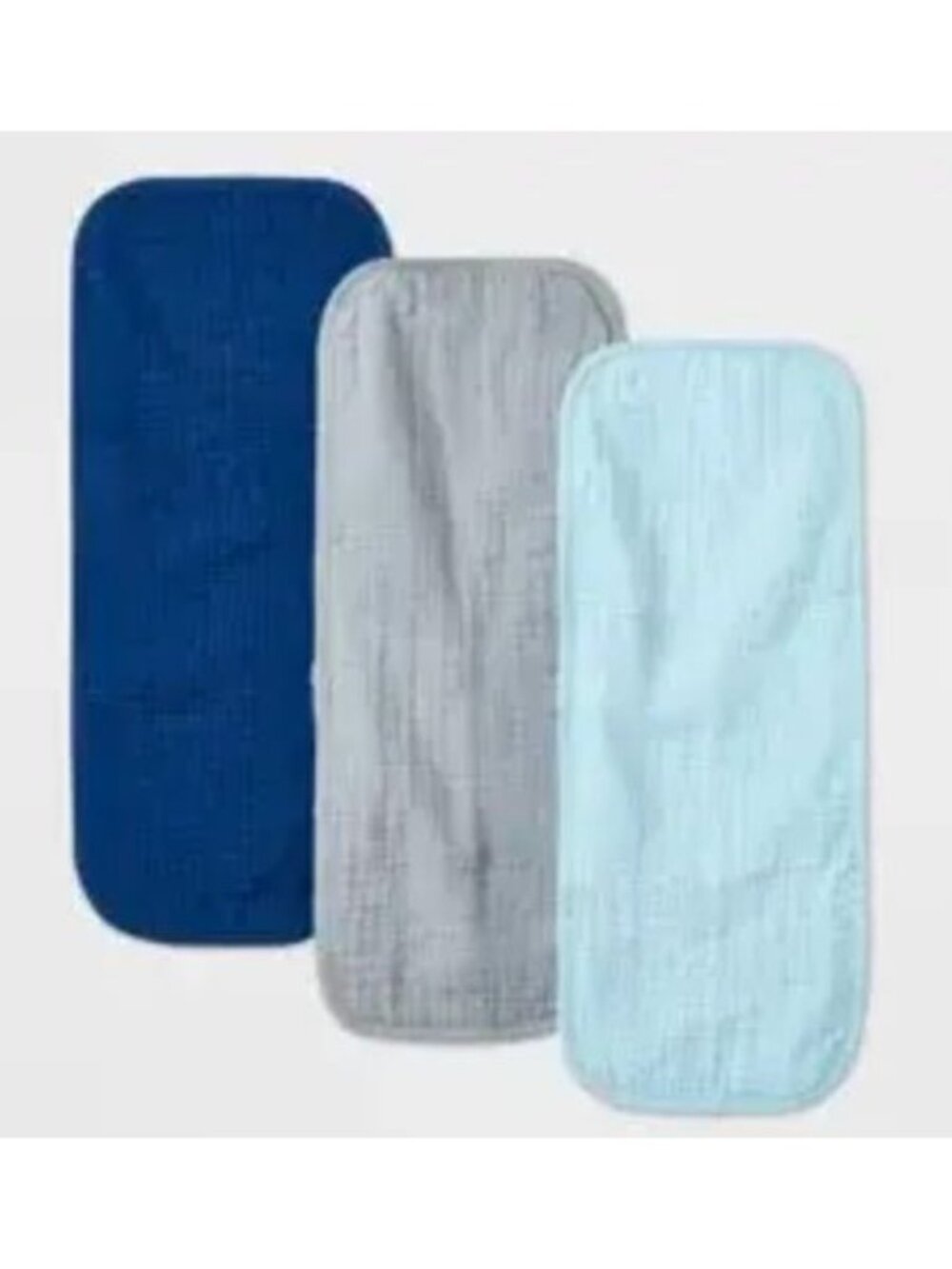 Cloud Island Muslin Burp Cloths 3-Pack Oeko-Tex Certified One Size Blue & Gray
